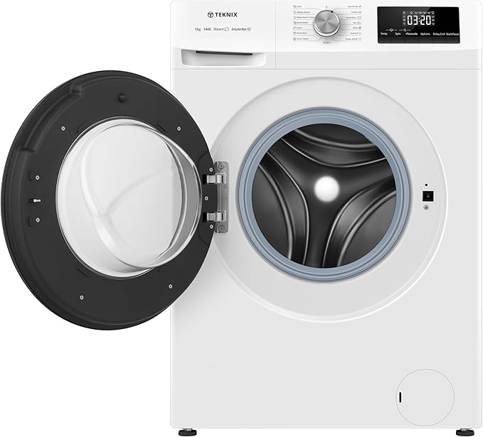 Teknix TK2W814HW - White 8KG Washing Machine - 1400 RPM - A energy - Display