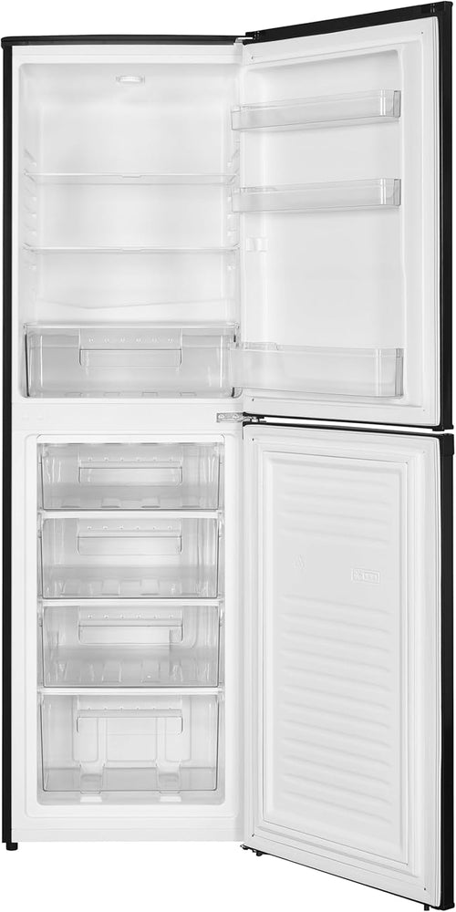 Teknix STF1725B - Black Fridge Freezer - 55cm Width - E Energy Rating
