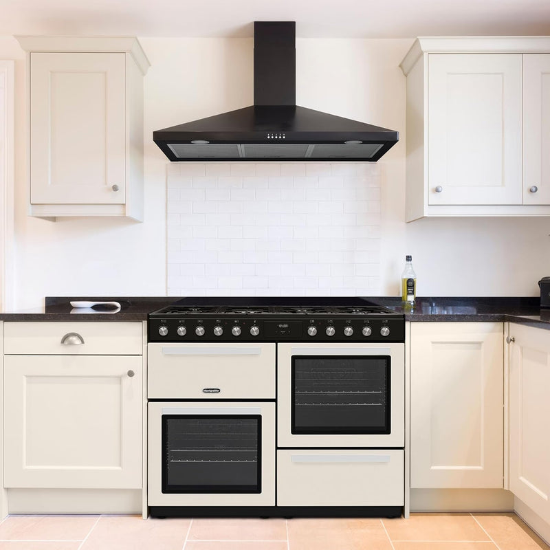 Montpellier MDFRC100C - Cream Freestanding Range Cooker - 7 Gas Burners - 2 Ovens