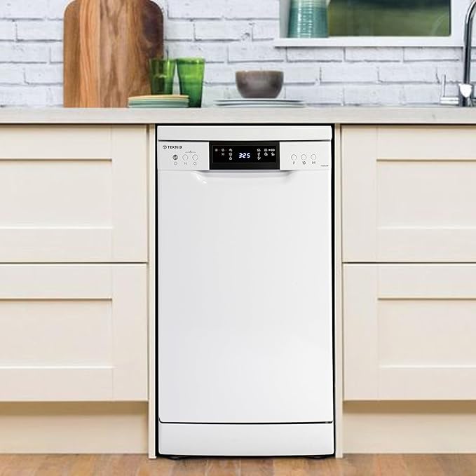 Teknix TFD455W - White Freestanding Dishwasher - E energy - Display