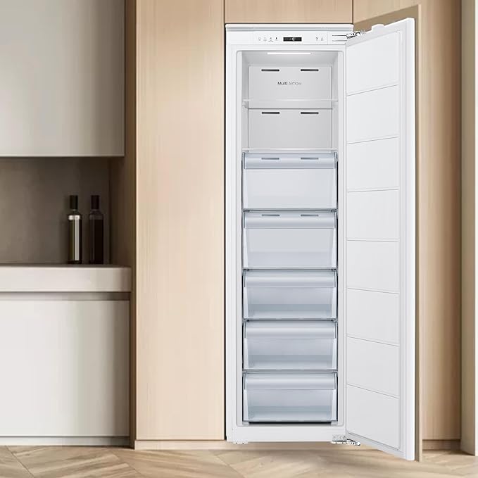 Teknix BITHTZFF - White 235L Integrated Tall Freezer - Garage Safe - Total No Frost - E energy