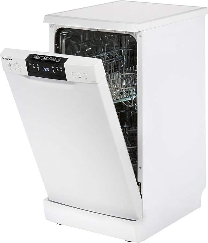 Teknix TFD455W - White Freestanding Dishwasher - E energy - Display