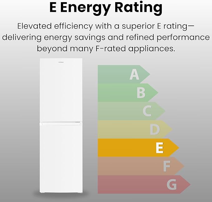Teknix STF1725W - White Fridge Freezer - 248 Litres - E Energy Rating