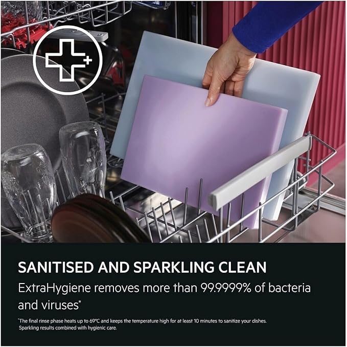 AEG GF6100C2SNW - White Freestanding Dishwasher - 44 dB - B Energy