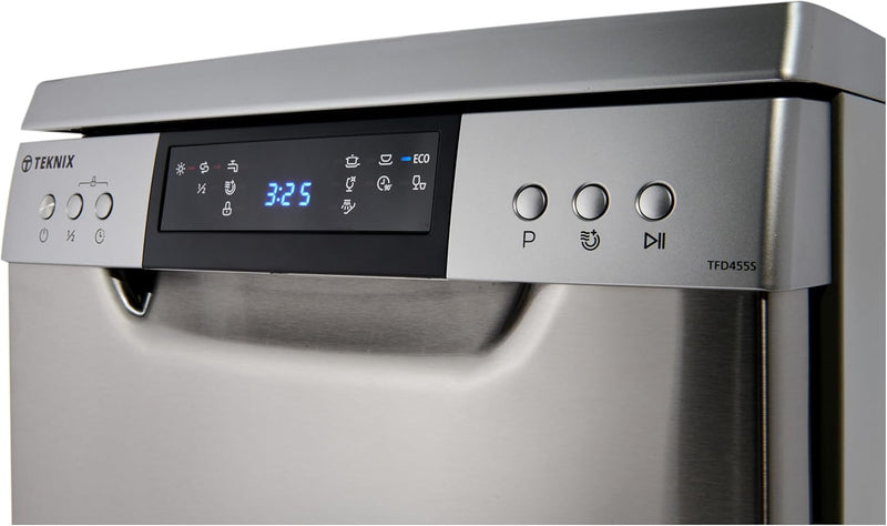 Teknix TFD455S - Stainless steel Freestanding Dishwasher - E energy