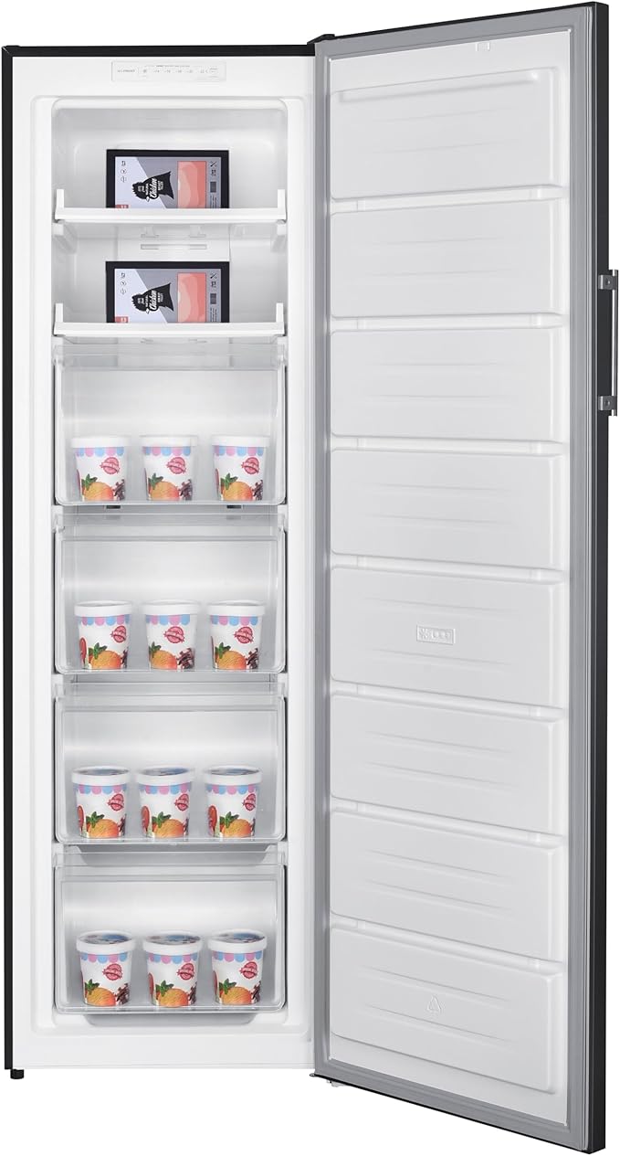 Teknix TFF1715B - Black Freestanding Tall Freezer - 204L Frost Free - E Energy