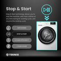 Teknix TKW12142HW - White Freestanding 12KG Washing Machine - 1400 RPM - A energy