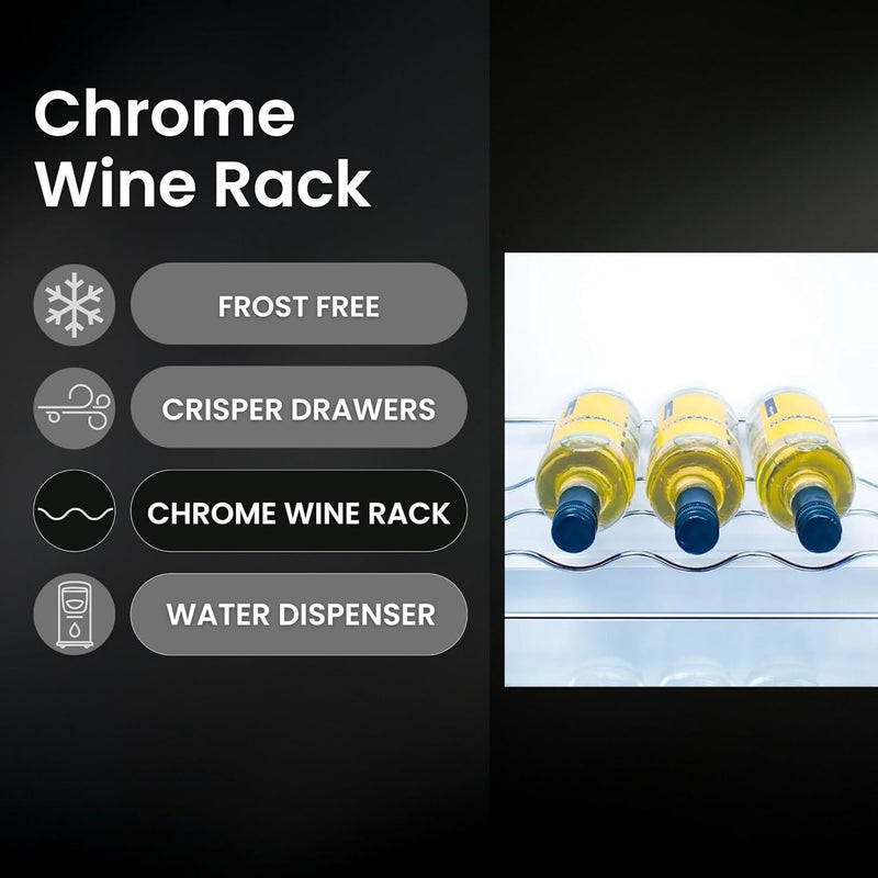 Teknix THSBS1791INX - Silver American Frost Free Fridge Freezer - E energy