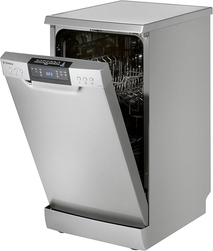 Teknix TFD455S - Stainless steel Freestanding Dishwasher - E energy