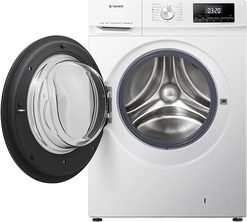 Teknix TKW12142HW - White Freestanding 12KG Washing Machine - 1400 RPM - A energy