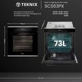 Teknix SCS63PX - Stainless steel Built in Electric Single Oven - Pyrolytic cleaning - A energy