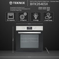 Teknix BITK264ESX - Stainless Steel Single Oven - 70L Capacity - A Energy Rating - Display