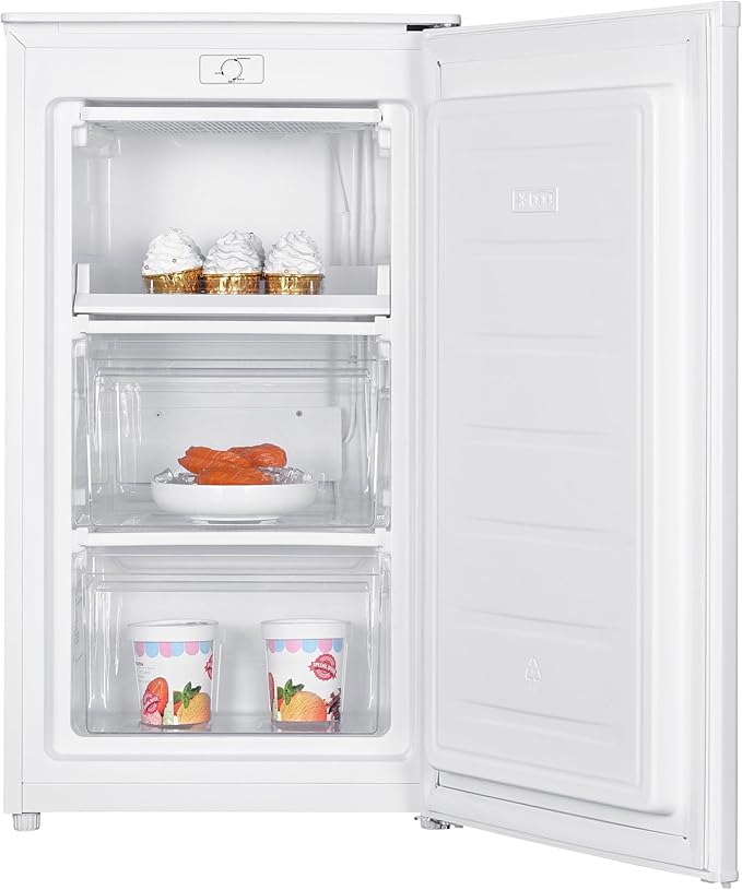Teknix UC48F2W - White Undercounter Freezer - Garage Safe - E energy - Display