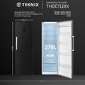 Teknix TH60TLBIX - Black Steel Finish 370L Larder Fridge - 185.5cm x 65.1cm x 59.5cm - D Energy Rating