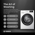 Teknix TKW12142HW - White Freestanding 12KG Washing Machine - 1400 RPM - A energy