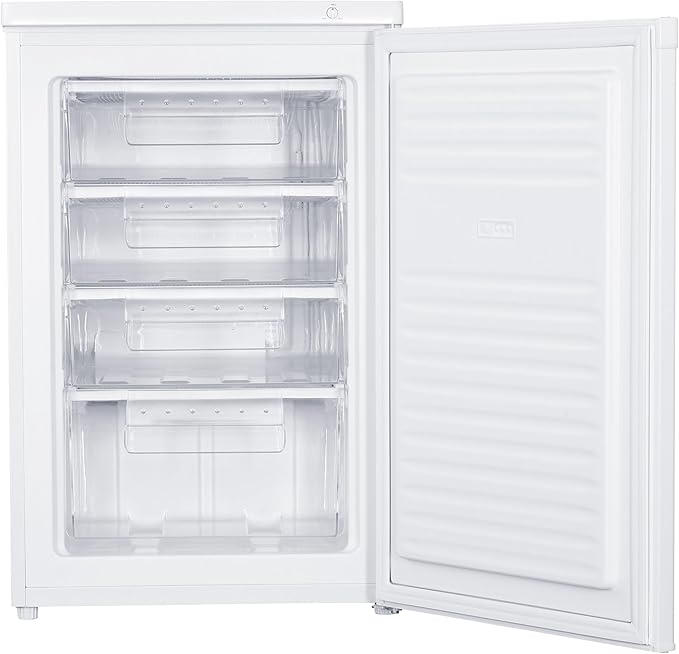 Teknix UC55F5W - White Undercounter Manual Defrost Freezer - Garage Safe - F energy- Display