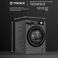 Teknix TK5HP9HS - Titanium 9KG Tumble Dryer - Heat Pump - E Energy Rating