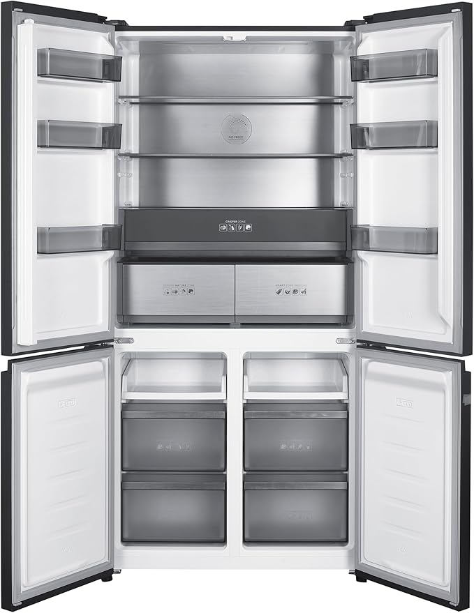 Teknix TMD19091SIBI - Stainless Steel American Fridge Freezer - 503L Capacity - E Energy Rating