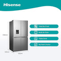 Hisense Hisense RQ758N4SWSE 606 Litre 4 Door American Fridge Freezer Non Plumbed Water Dispenser - Grey - E Rated