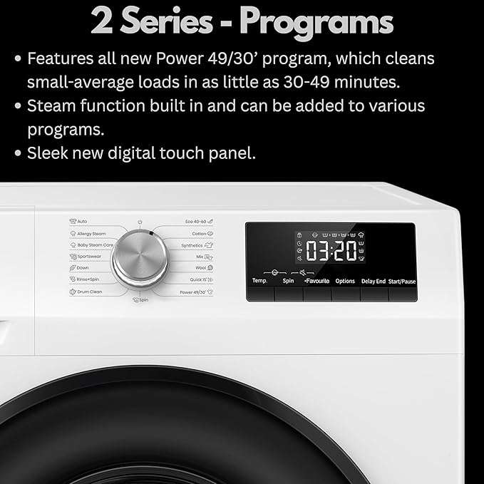 Teknix TK2W814HW - White 8KG Washing Machine - 1400 RPM - A energy - Display