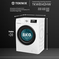Teknix TK2W814HW - White 8KG Washing Machine - 1400 RPM - A energy