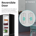 Teknix STF1725B - Black Fridge Freezer - 55cm Width - E Energy Rating