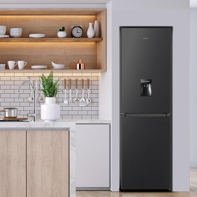Teknix FFH1825WB/E - Black Freestanding 50/50 Frost Free Fridge Freezer - E energy