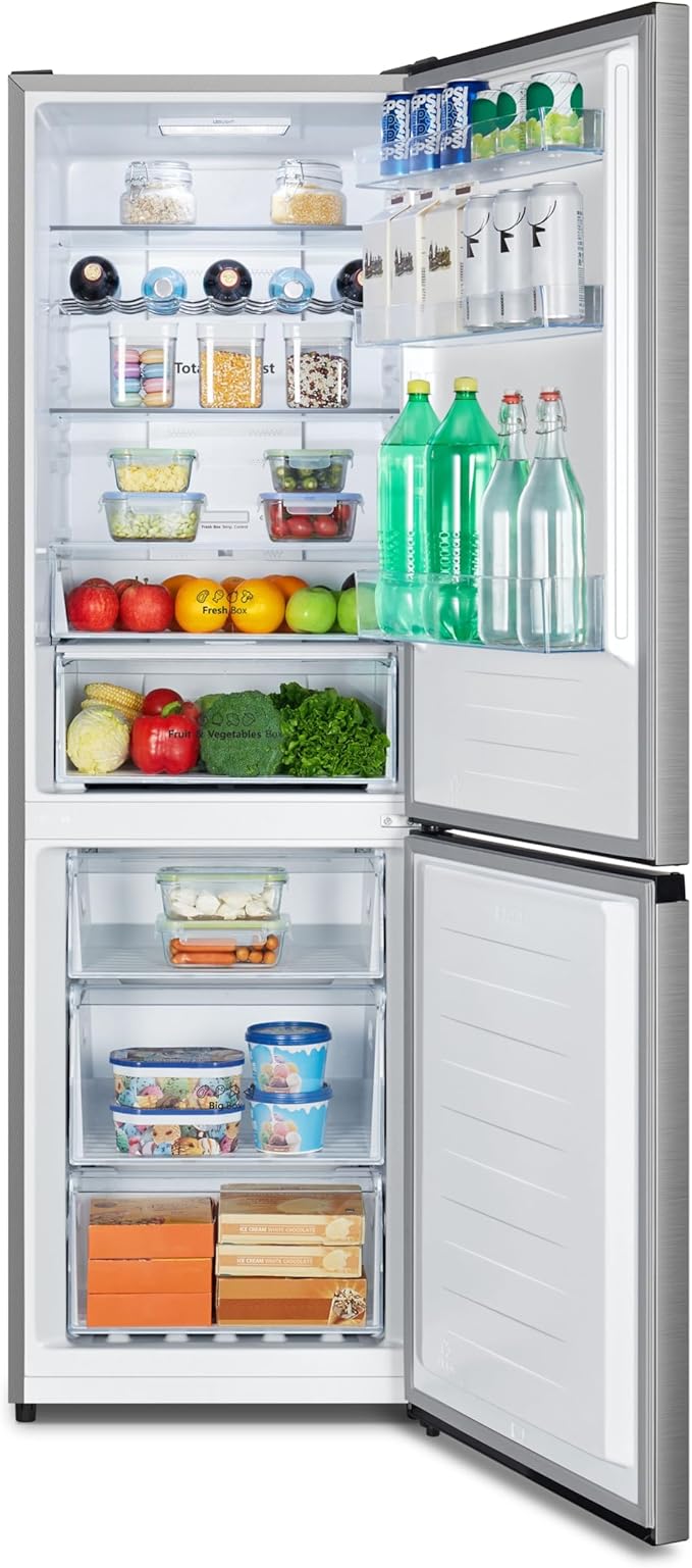 Teknix FFH1860X - Stainless steel Freestanding 60/40 Frost Free Fridge Freezer - E energy