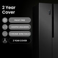 Teknix THSBS1791PBIX - Black American Frost Free Fridge Freezer - E energy