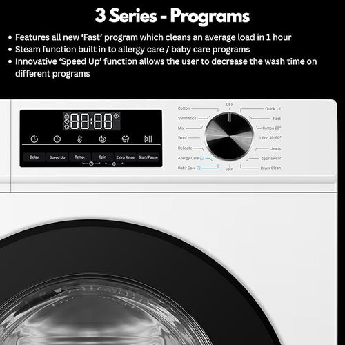 Teknix TK3W814XW - White 8KG Washing Machine - 1400 RPM - A energy