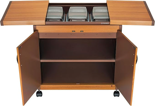 Teknix TK2HOSTT - Teak Food Trolley Warming Drawer