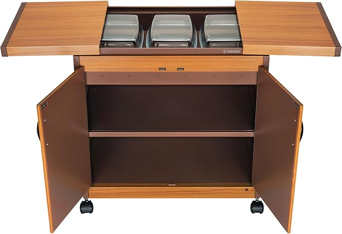 Teknix TK2HOSTT - Teak Food Trolley Warming Drawer