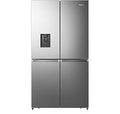 Hisense Hisense RQ758N4SWSE 606 Litre 4 Door American Fridge Freezer Non Plumbed Water Dispenser - Grey - E Rated