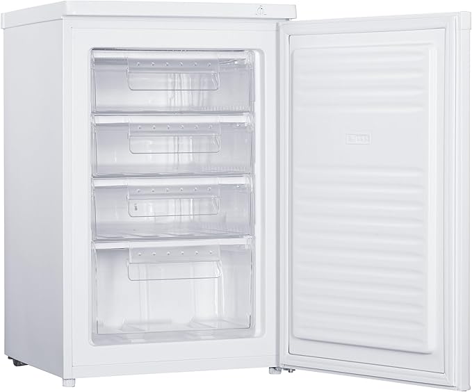 Teknix UC55F5W - White Undercounter Manual Defrost Freezer - Garage Safe - F energy- Display