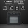Teknix  BITK264ESB - Black Single Oven - 70L Capacity - A Energy Rating