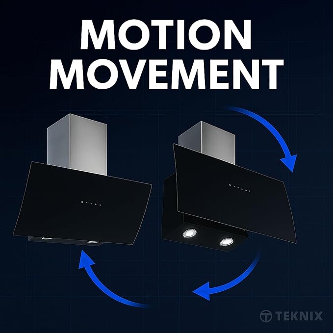 Teknix TKAHGES26B - Black Angled Gesture Hood - 60cm - A Energy Rated