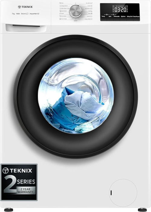 Teknix TK2W714HW - White 7KG Washing Machine - 1400 RPM - A energy - Display