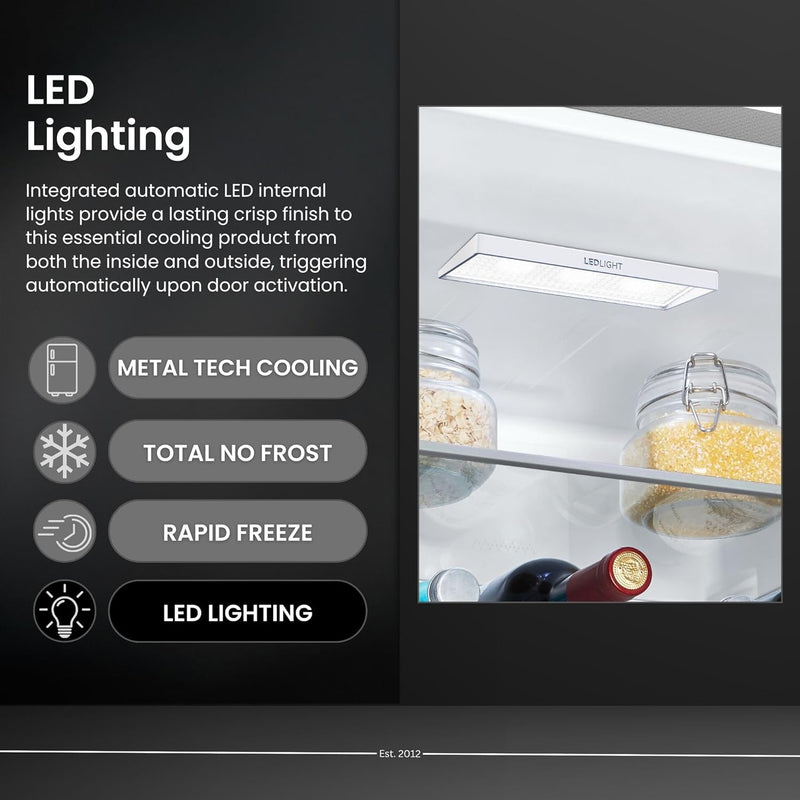 Teknix TH60TNFBIX - Black Steel 274L Tall Freezer - Garage Safe - Frost Free - E Energy Rating