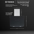 Teknix TKAHGES26B - Black Angled Gesture Hood - 60cm - A Energy Rated