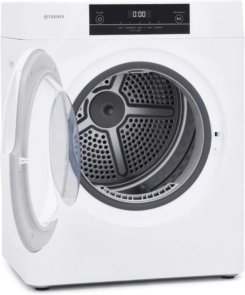 Teknix TK2V3W - White 3KG  Small Compact Vented  Tumble Dryer - C Energy Rating