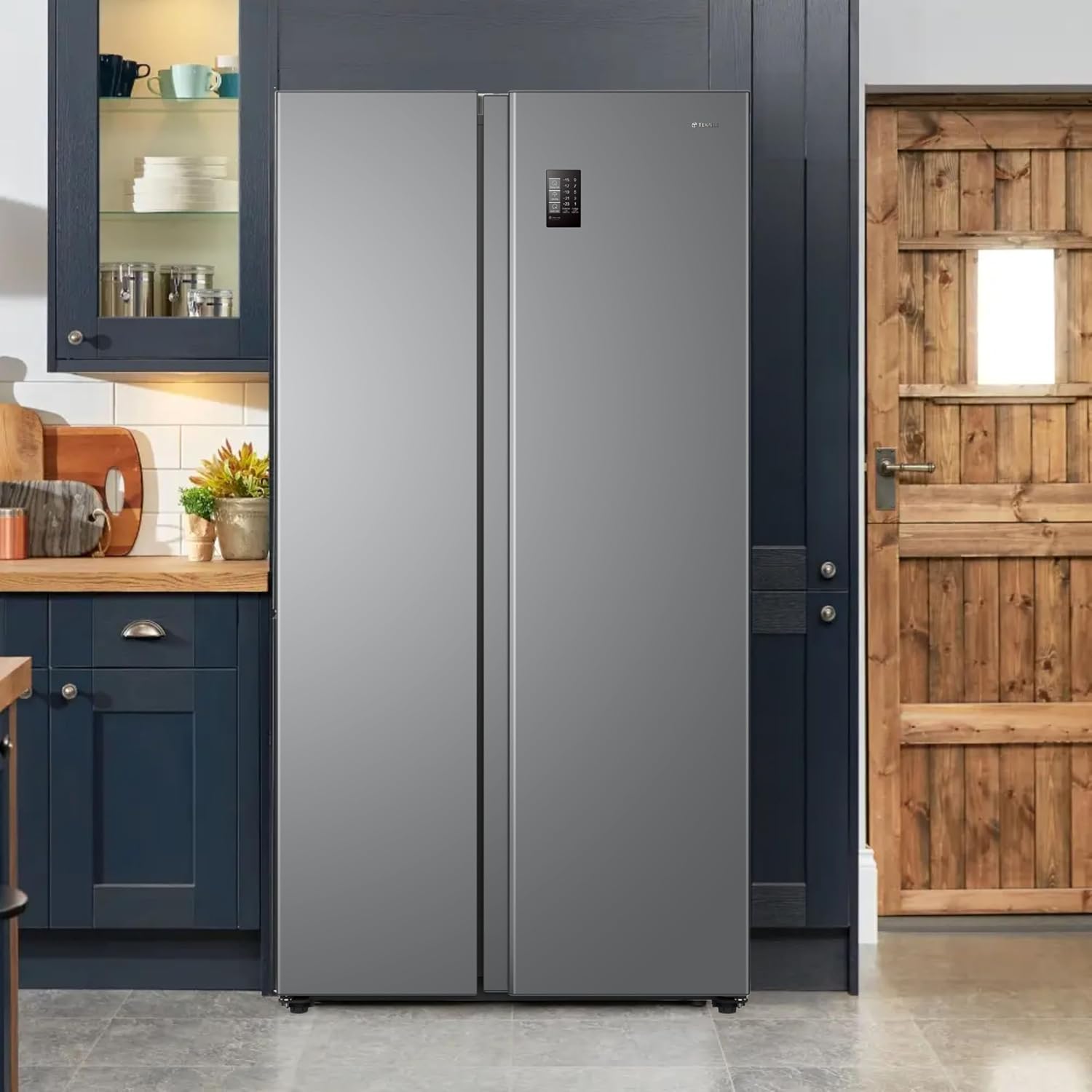 Teknix TX2SBS1791PBIX - Stainless Steel American Fridge Freezer