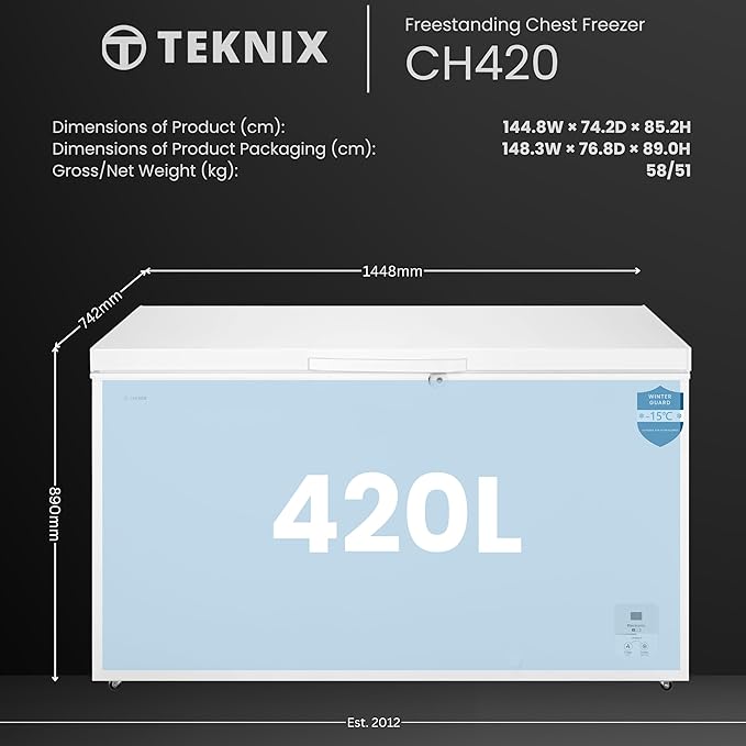 Teknix CH420 - White Chest - Garage Safe - E energy – Appliance World