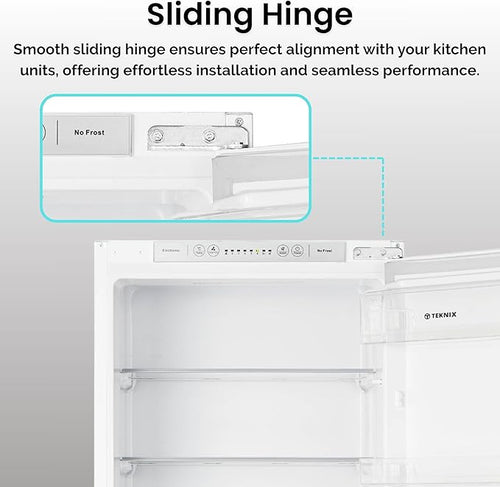 Teknix BITH70FF - White 70/30 Integrated Fridge Freezer - 246L - E energy