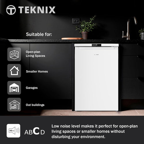 Teknix UC2TNF55FW - White Under Counter Freezer