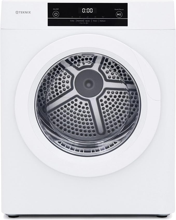 Teknix TK2V3W - White 3KG Tumble Dryer - Compact Vented - C Energy Rating