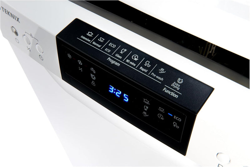 Teknix TFD455W - White Freestanding Dishwasher - E energy - Display