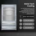 Teknix TH60TNFBIX - Black Steel 274L Tall Freezer - Garage Safe - Frost Free - E Energy Rating