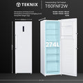 Teknix T60FNF2W - White Freestanding Frost Free Freezer - Garage Safe - E energy