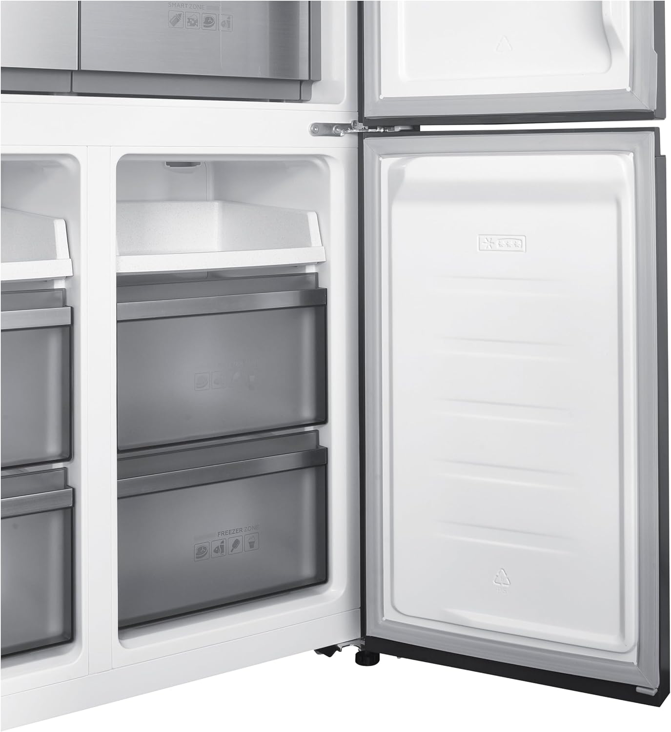 Teknix TMD19091SIBI - Dark Inox American Fridge Freezer - 503L