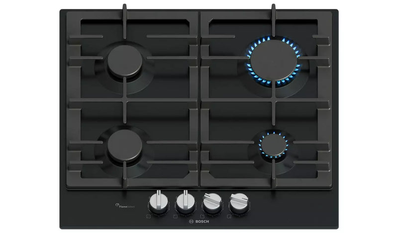 Bosch PCP6A6I90 - Black Gas Hob - 60cm
